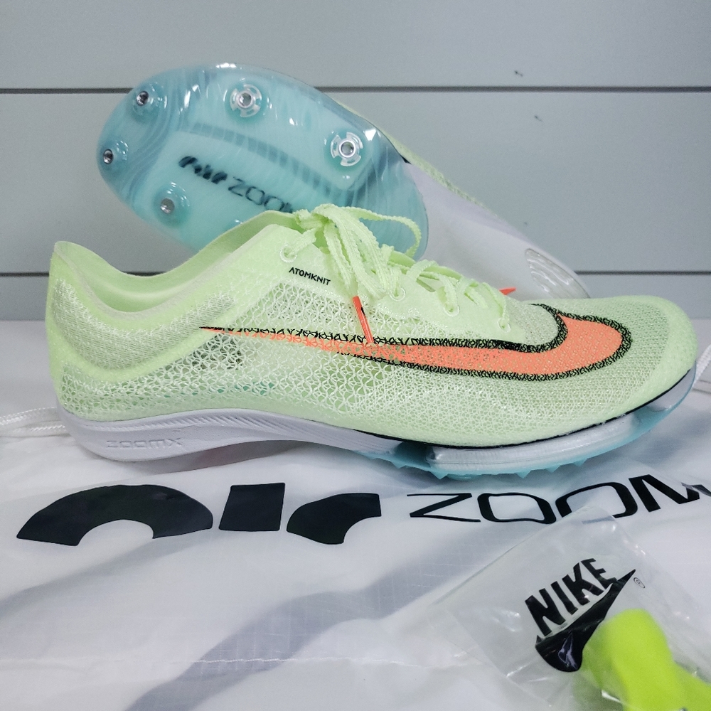 Nike Air Zoom Victory Barely Volt Orange Green Track Field Spikes Size Men's 13